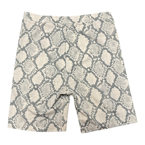 American Eagle Outfitters Athletic Biker Shorts Womens Medium Snakeprint Gray - Picture 2 of 5